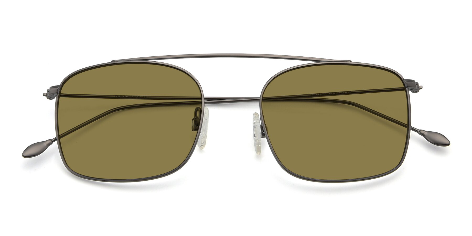 Folded Front of The Librarian in Gunmetal with Brown Polarized Lenses