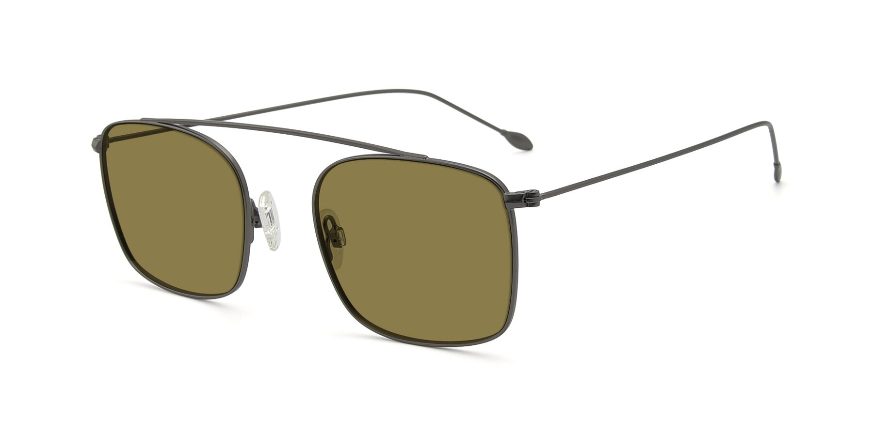 Angle of The Librarian in Gunmetal with Brown Polarized Lenses