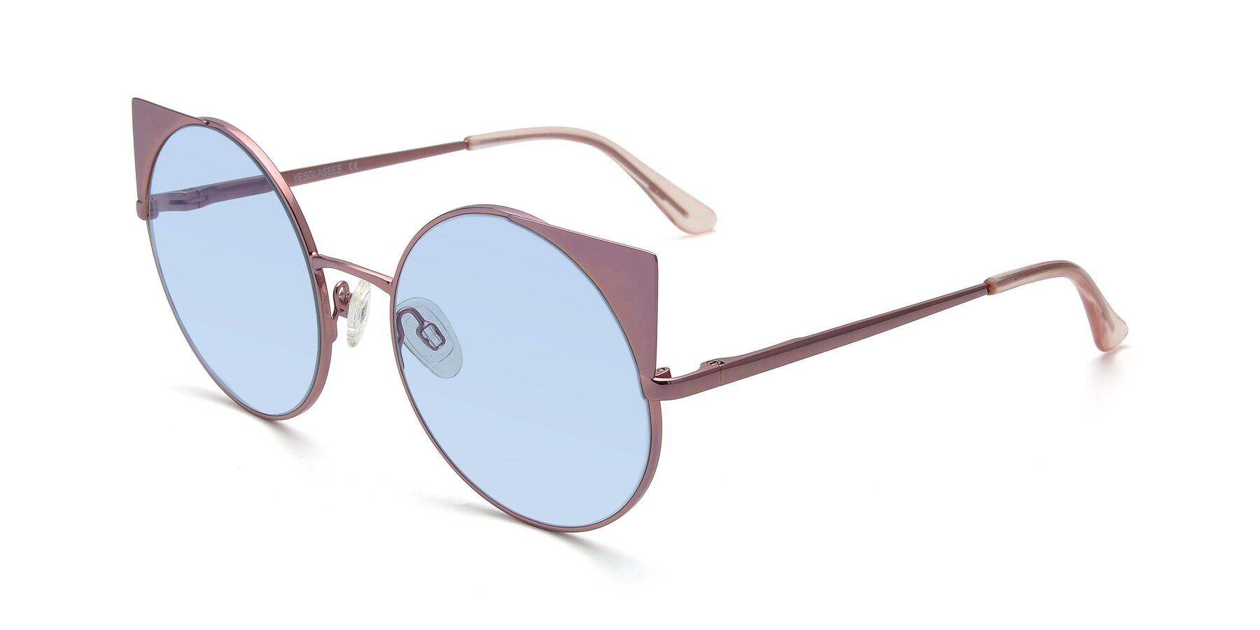 Angle of SSR1955 in Pink with Light Blue Tinted Lenses