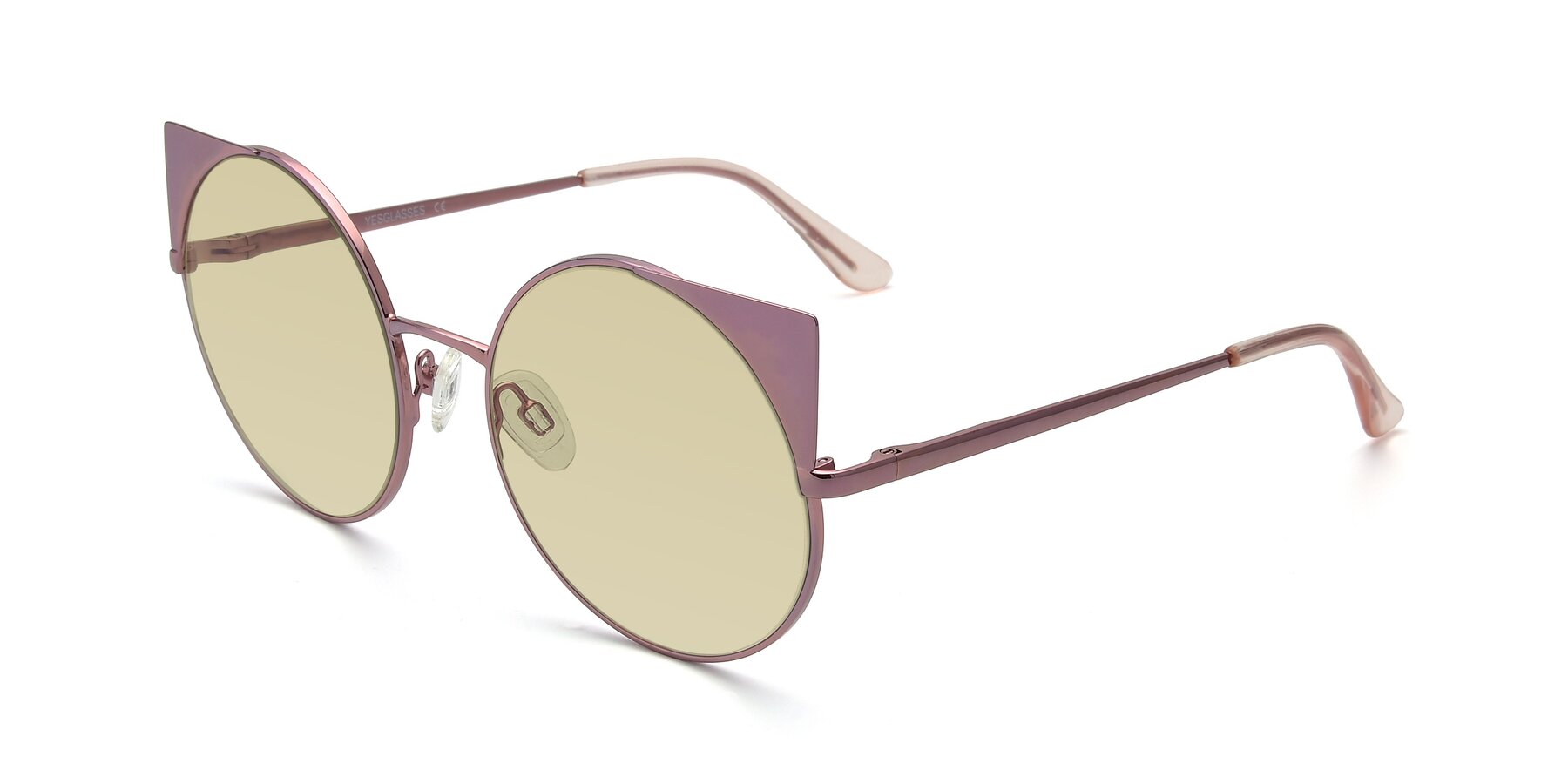 Angle of SSR1955 in Pink with Light Champagne Tinted Lenses