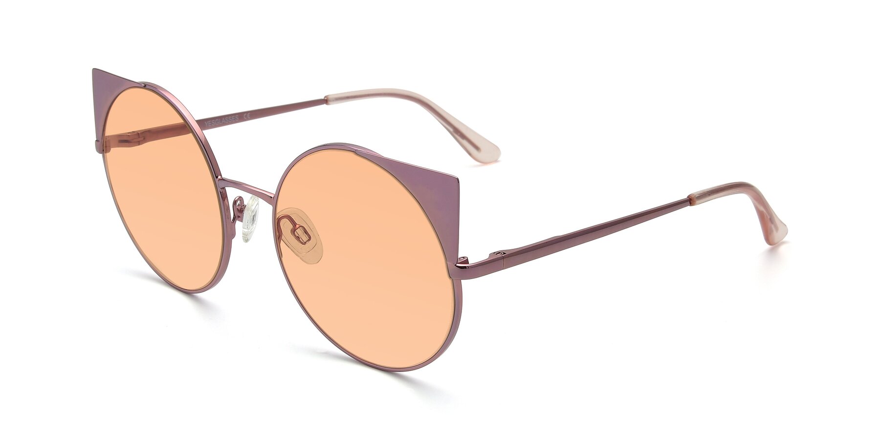 Angle of SSR1955 in Pink with Light Orange Tinted Lenses