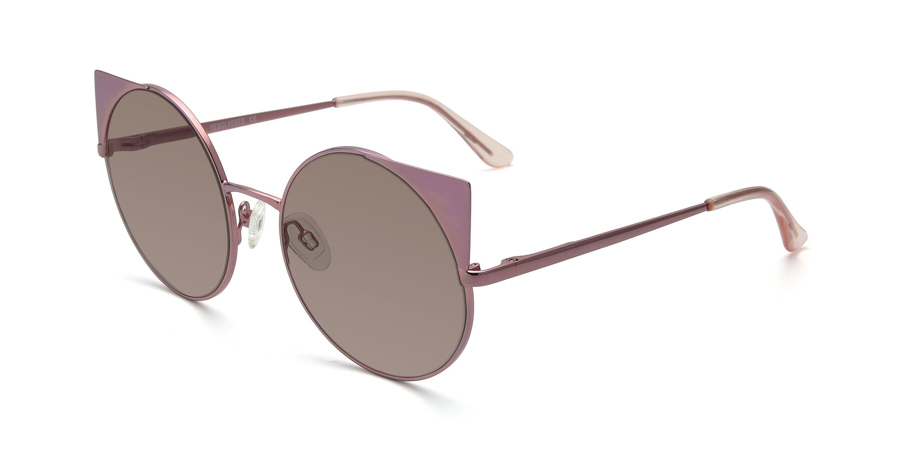 Angle of SSR1955 in Pink with Medium Brown Tinted Lenses