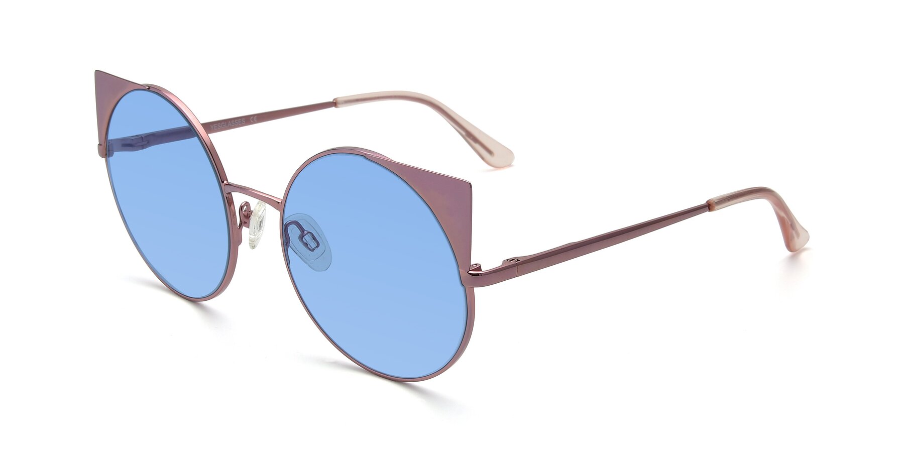 Angle of SSR1955 in Pink with Medium Blue Tinted Lenses