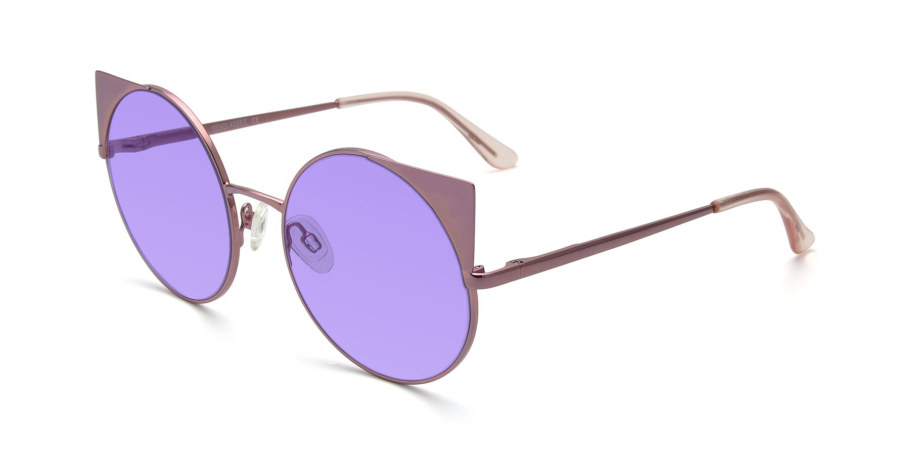 Angle of SSR1955 in Pink with Medium Purple Tinted Lenses