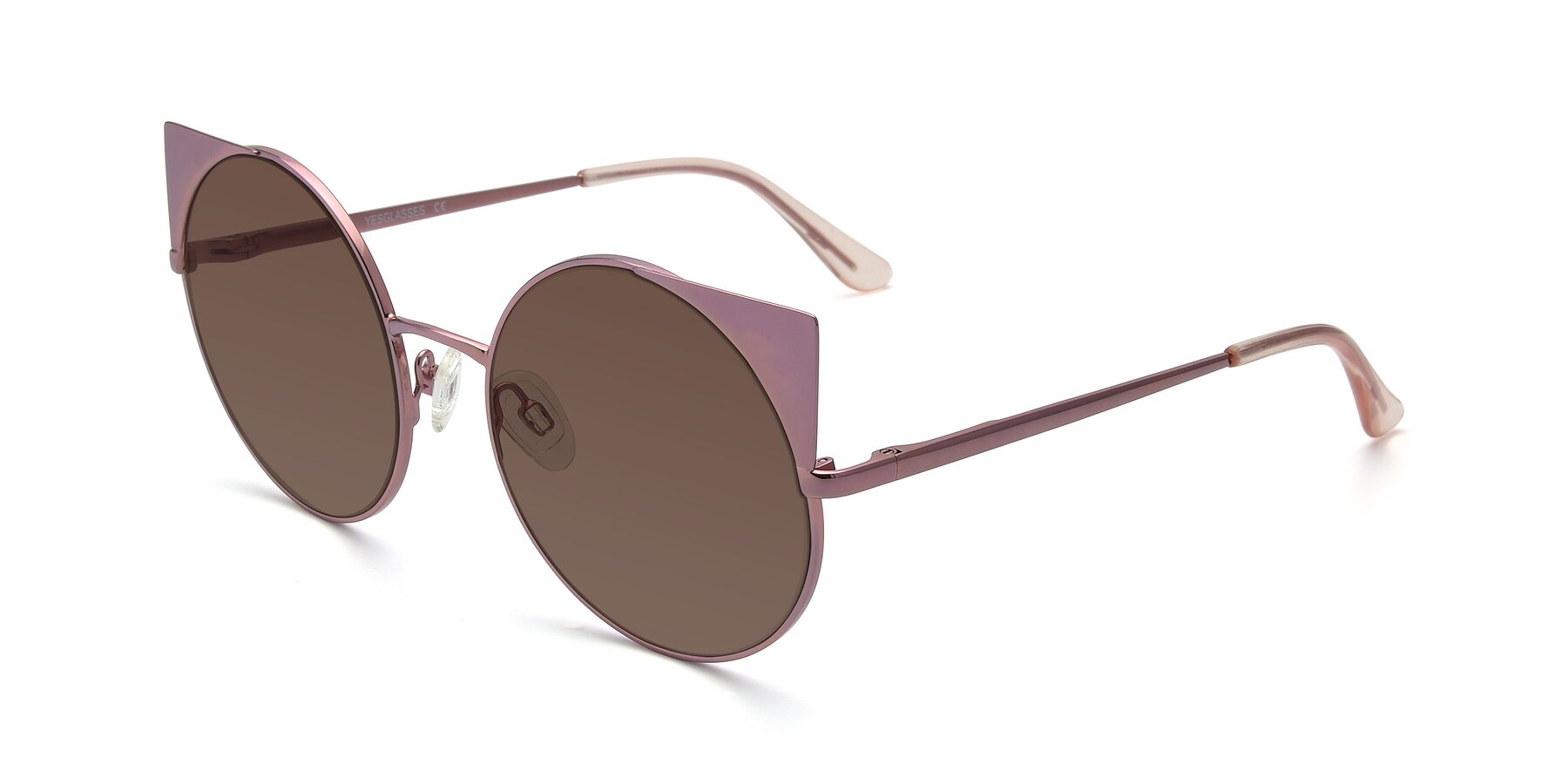 Angle of SSR1955 in Pink with Brown Tinted Lenses