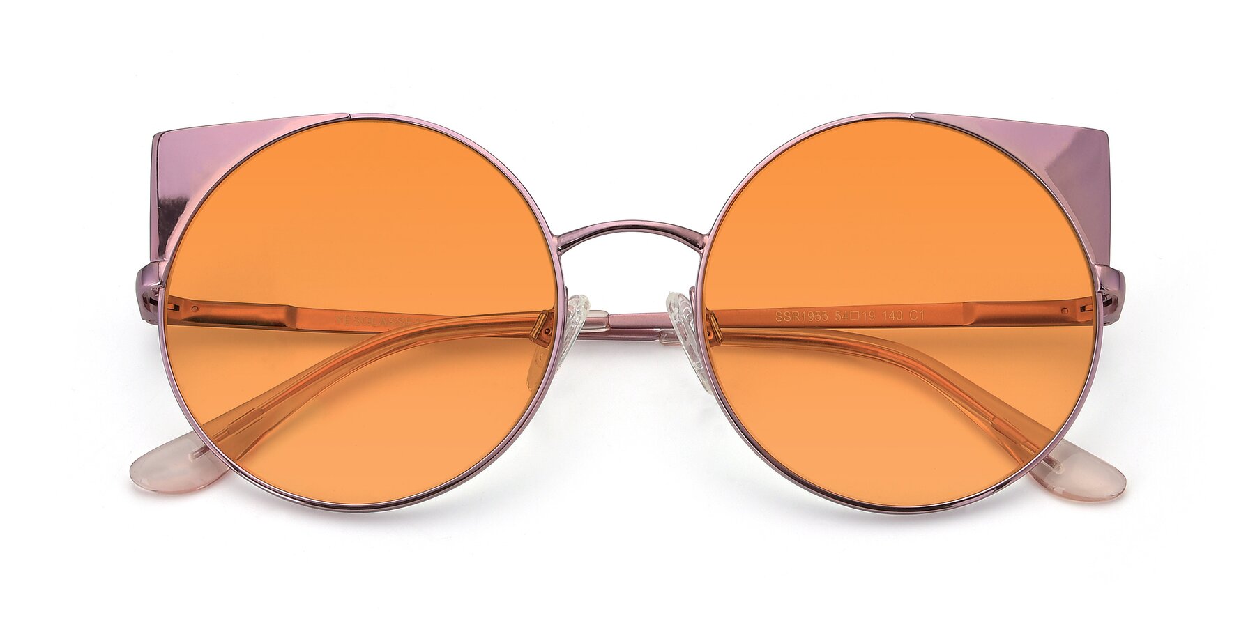 Folded Front of SSR1955 in Pink with Orange Tinted Lenses