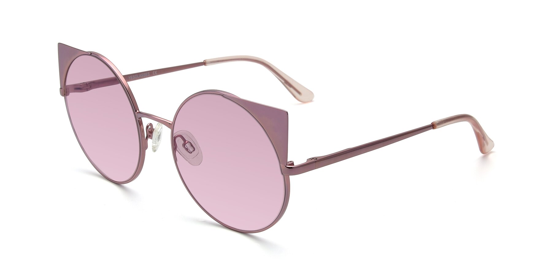 Angle of SSR1955 in Pink with Light Wine Tinted Lenses