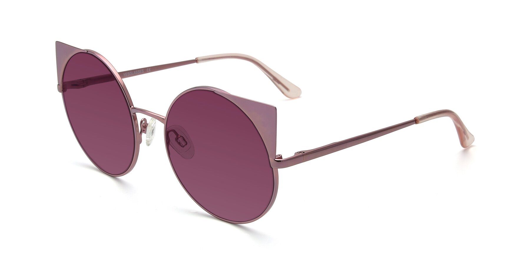 Angle of SSR1955 in Pink with Wine Tinted Lenses