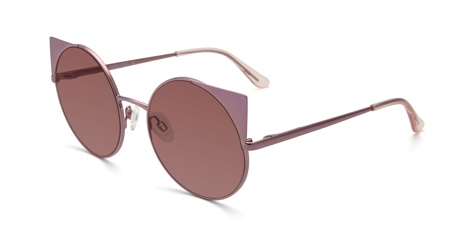 Angle of SSR1955 in Pink with Garnet Tinted Lenses