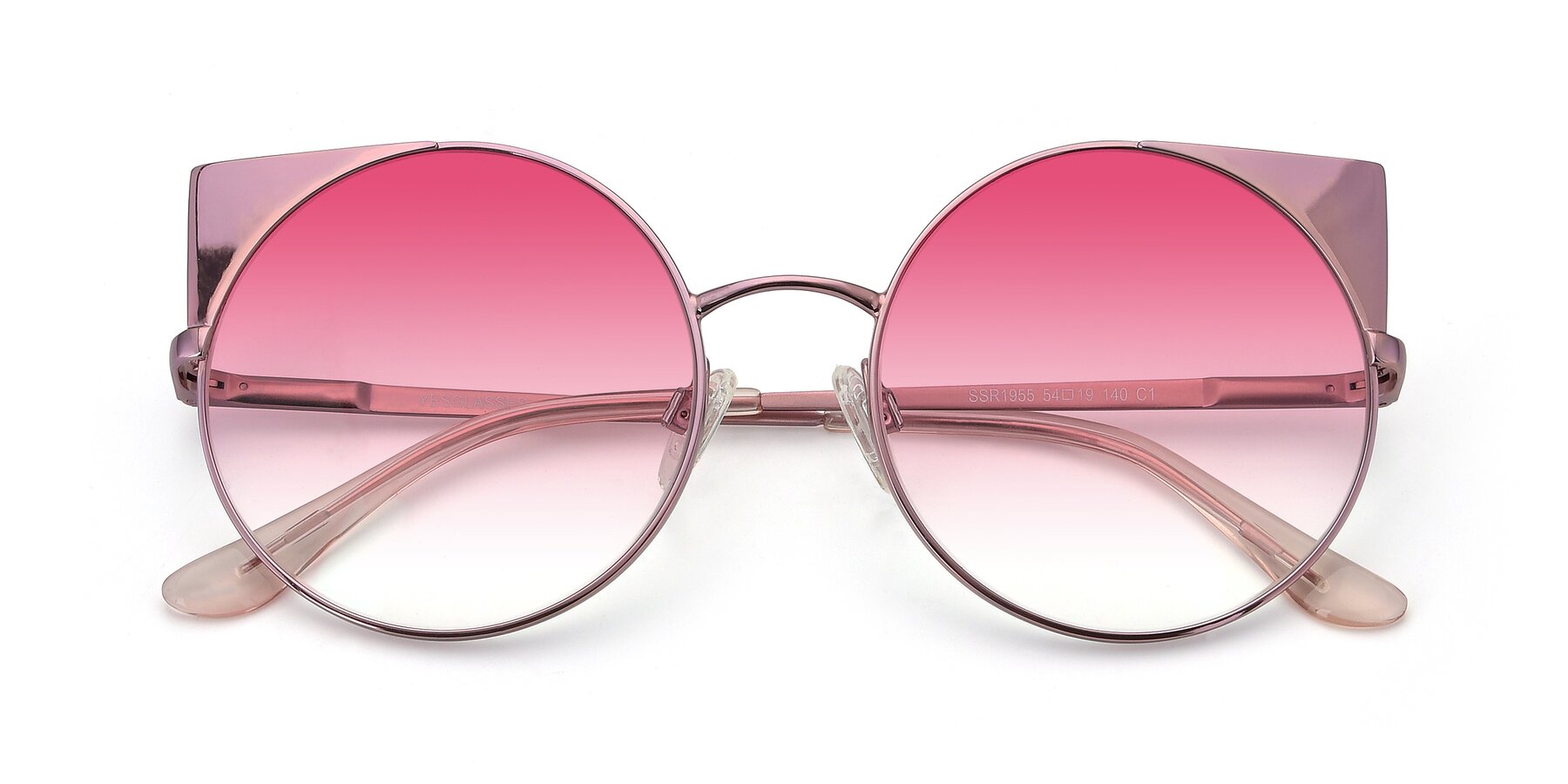 Folded Front of SSR1955 in Pink with Pink Gradient Lenses