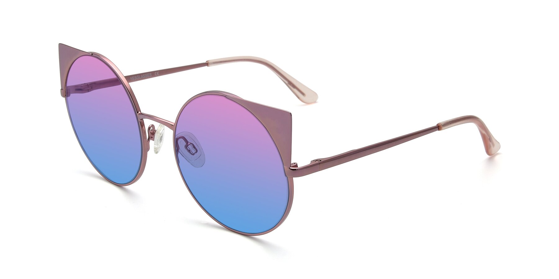 Angle of SSR1955 in Pink with Pink / Blue Gradient Lenses