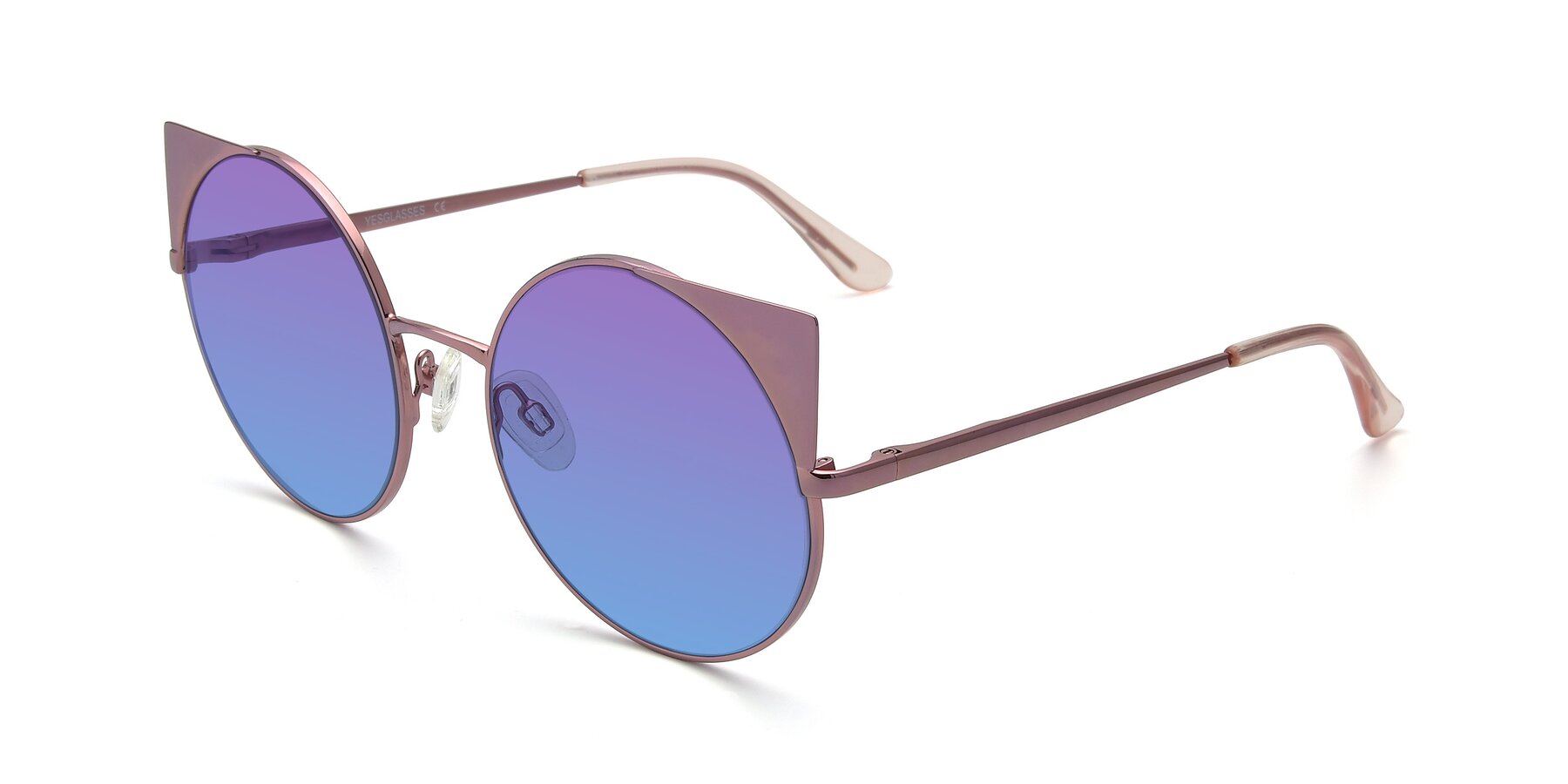 Angle of SSR1955 in Pink with Purple / Blue Gradient Lenses