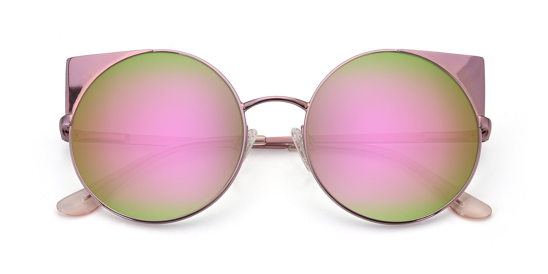 Folded Front of SSR1955 in Pink with Pink Mirrored Lenses