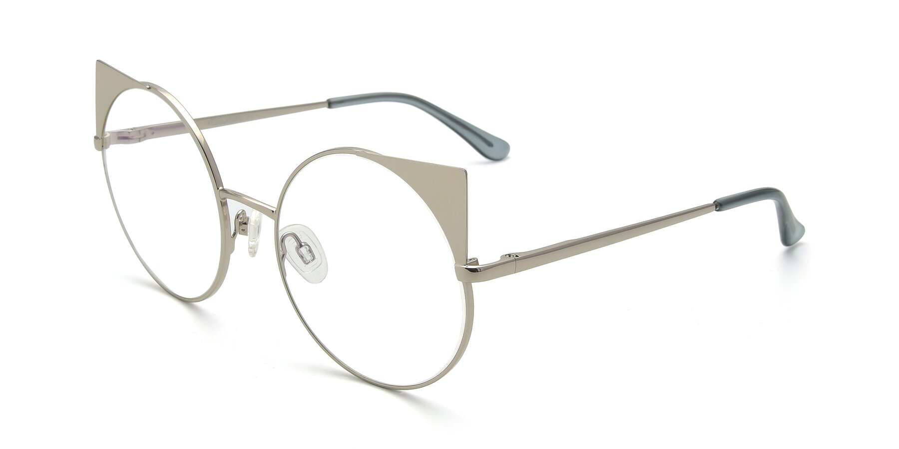 Angle of SSR1955 in Silver with Clear Reading Eyeglass Lenses