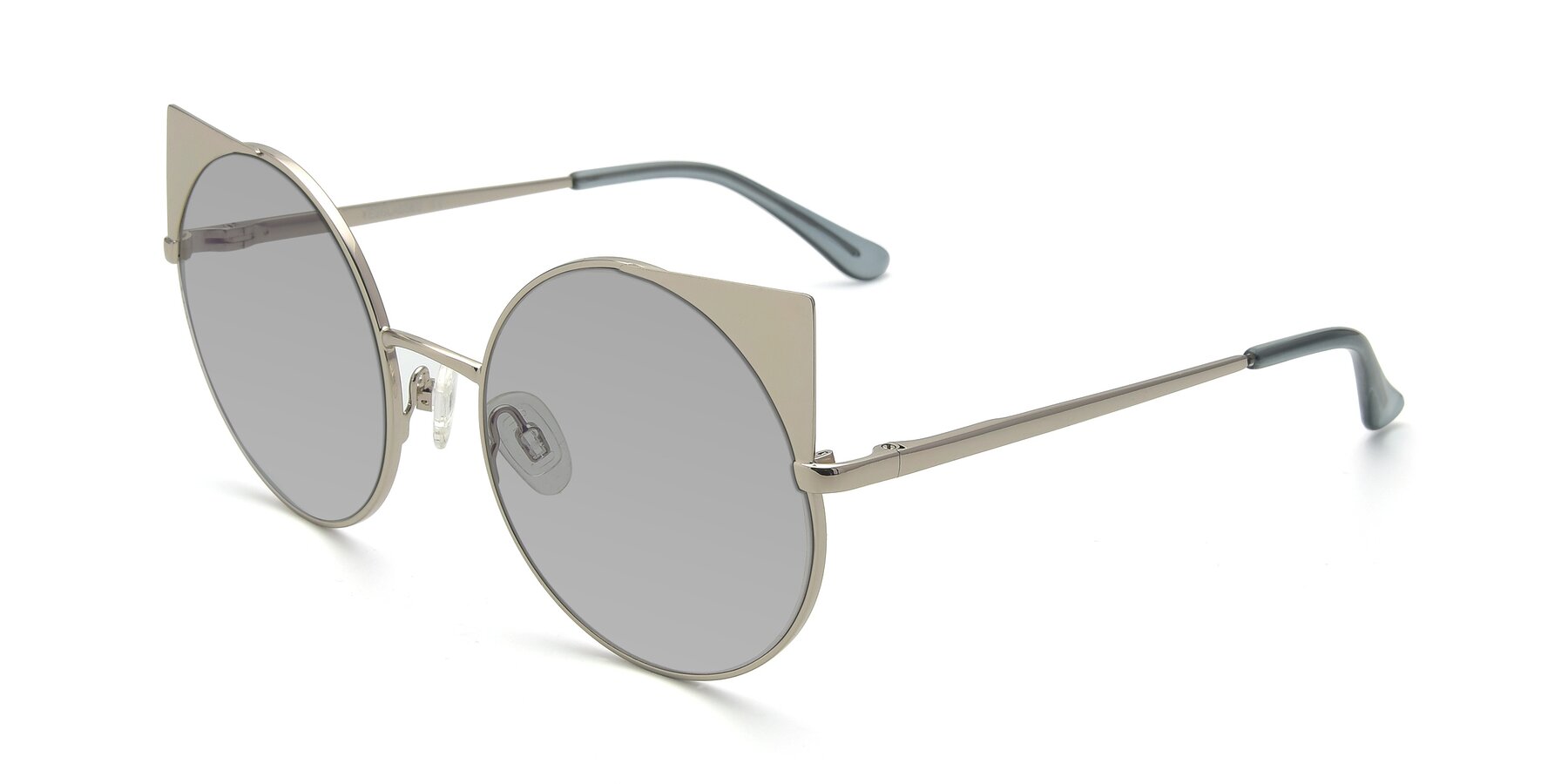Angle of SSR1955 in Silver with Light Gray Tinted Lenses