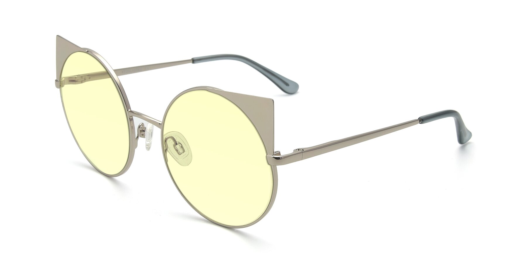 Angle of SSR1955 in Silver with Light Yellow Tinted Lenses