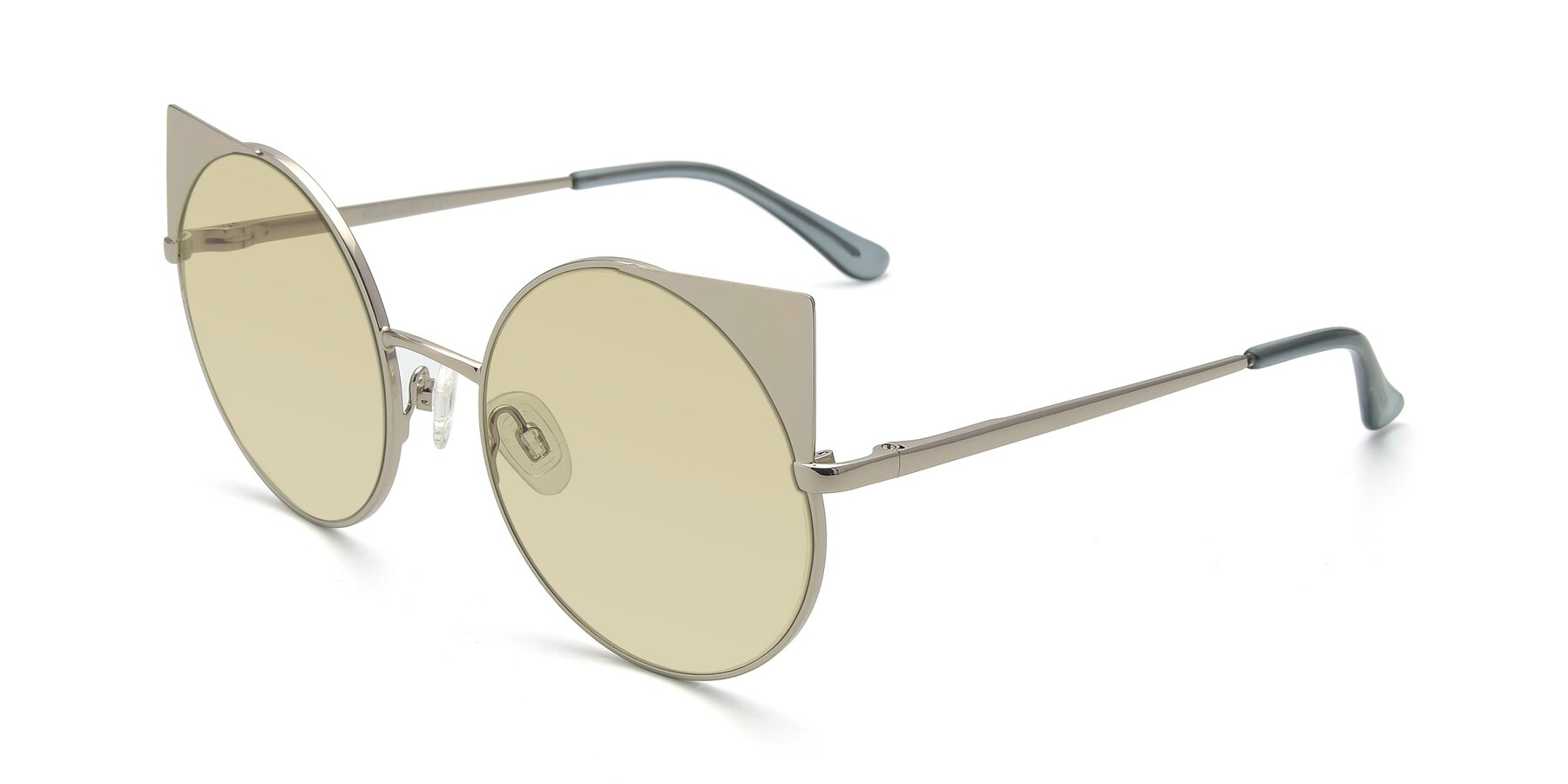 Angle of SSR1955 in Silver with Light Champagne Tinted Lenses