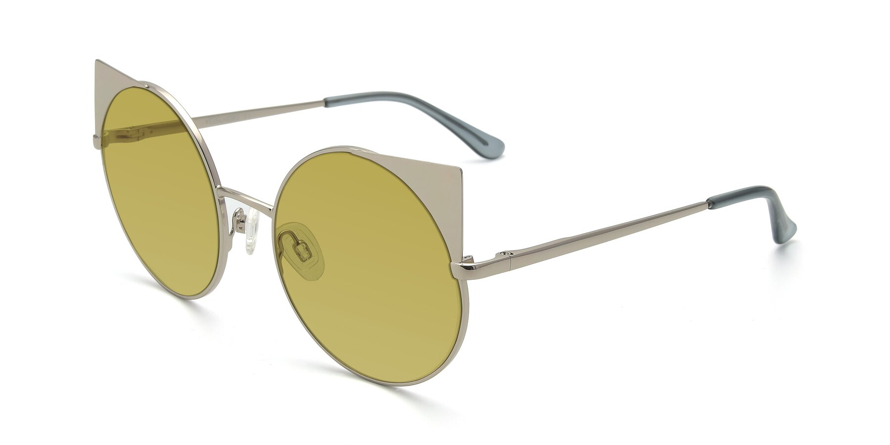 Angle of SSR1955 in Silver with Champagne Tinted Lenses