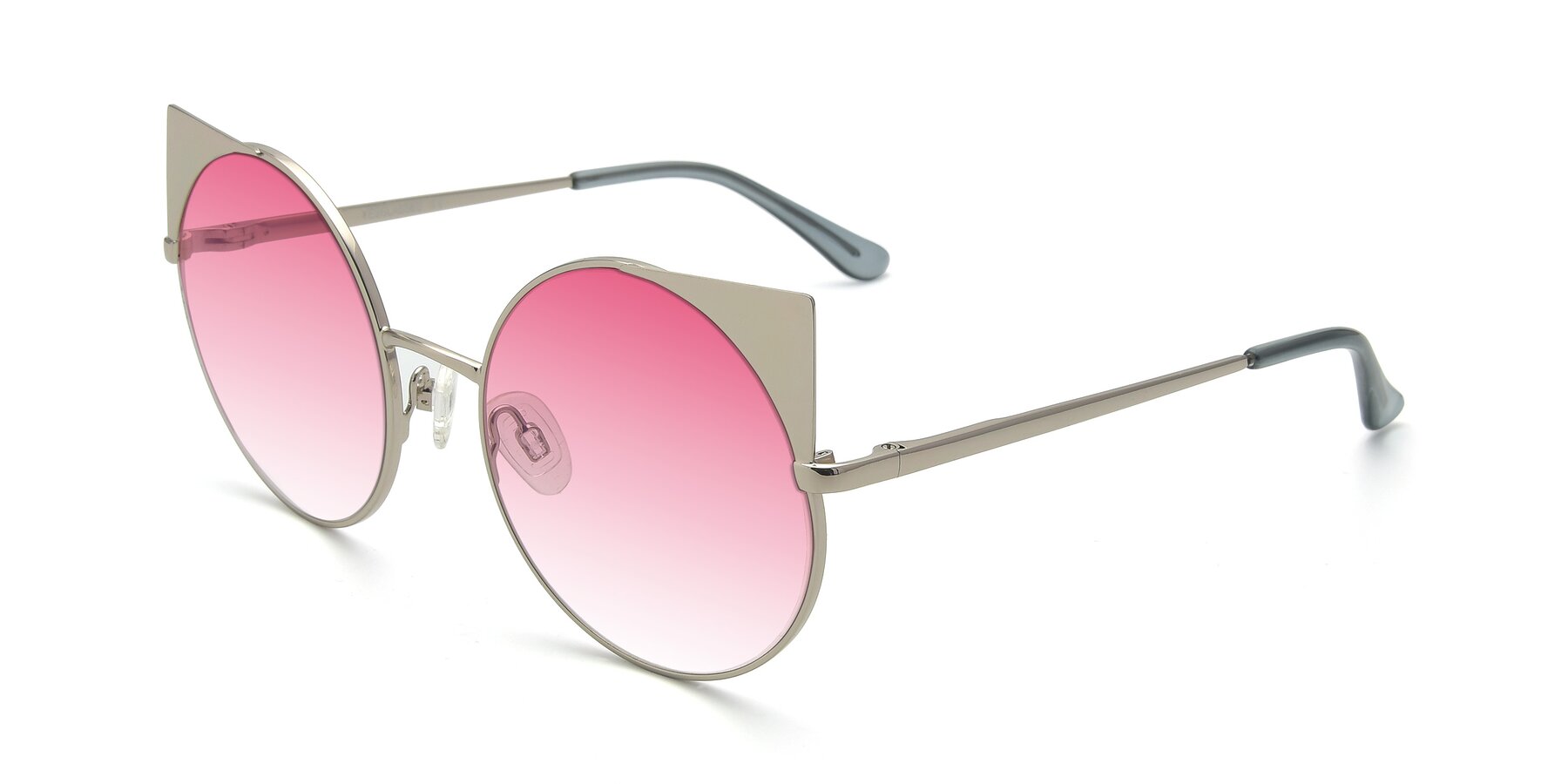 Angle of SSR1955 in Silver with Pink Gradient Lenses
