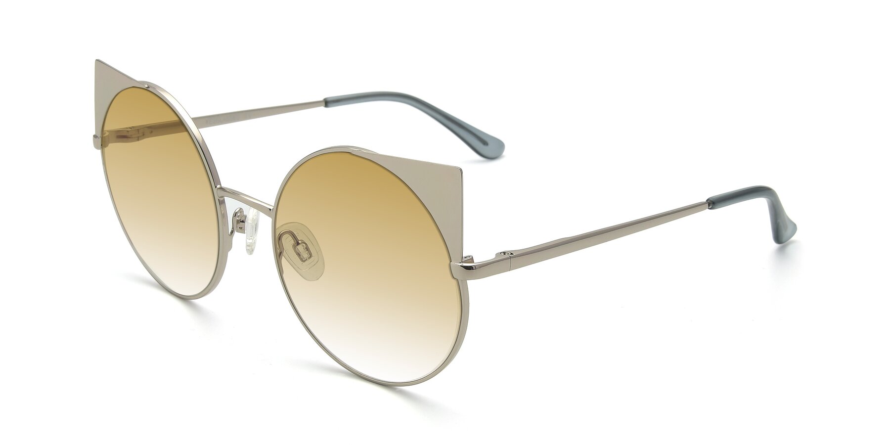 Angle of SSR1955 in Silver with Champagne Gradient Lenses