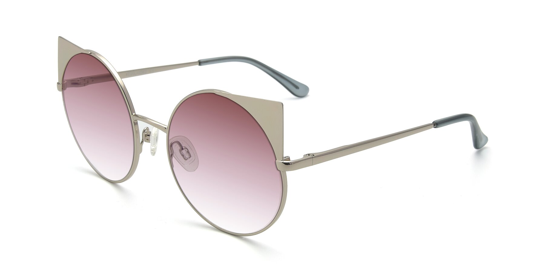 Angle of SSR1955 in Silver with Garnet Gradient Lenses