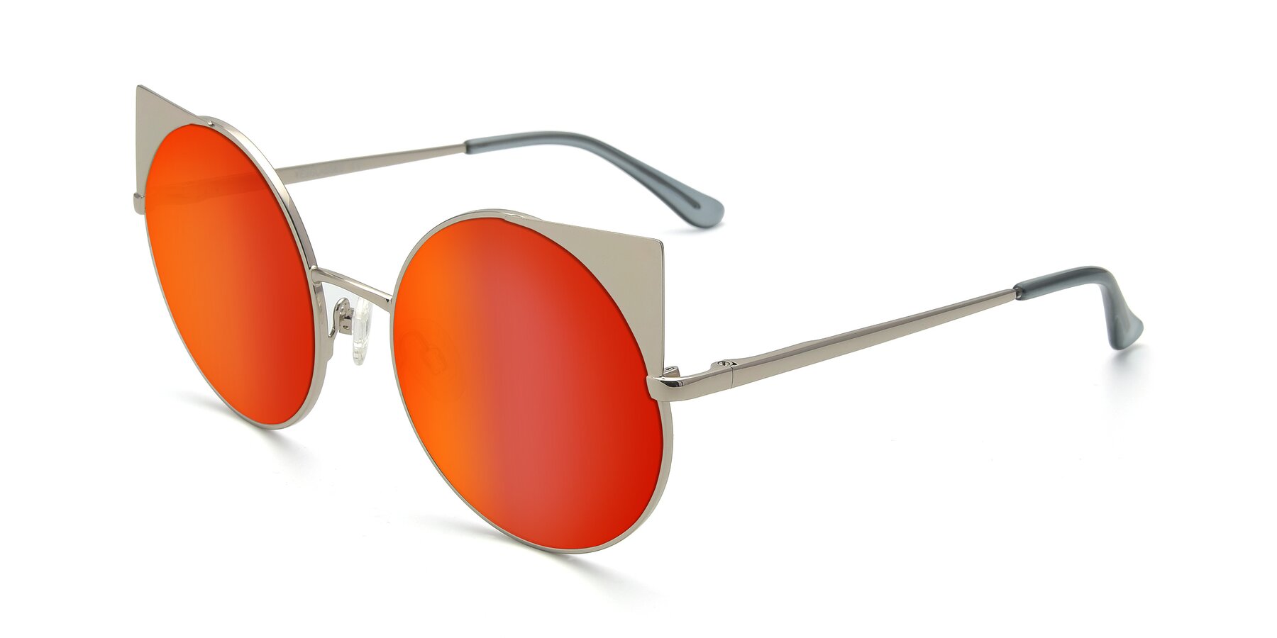 Angle of SSR1955 in Silver with Red Gold Mirrored Lenses