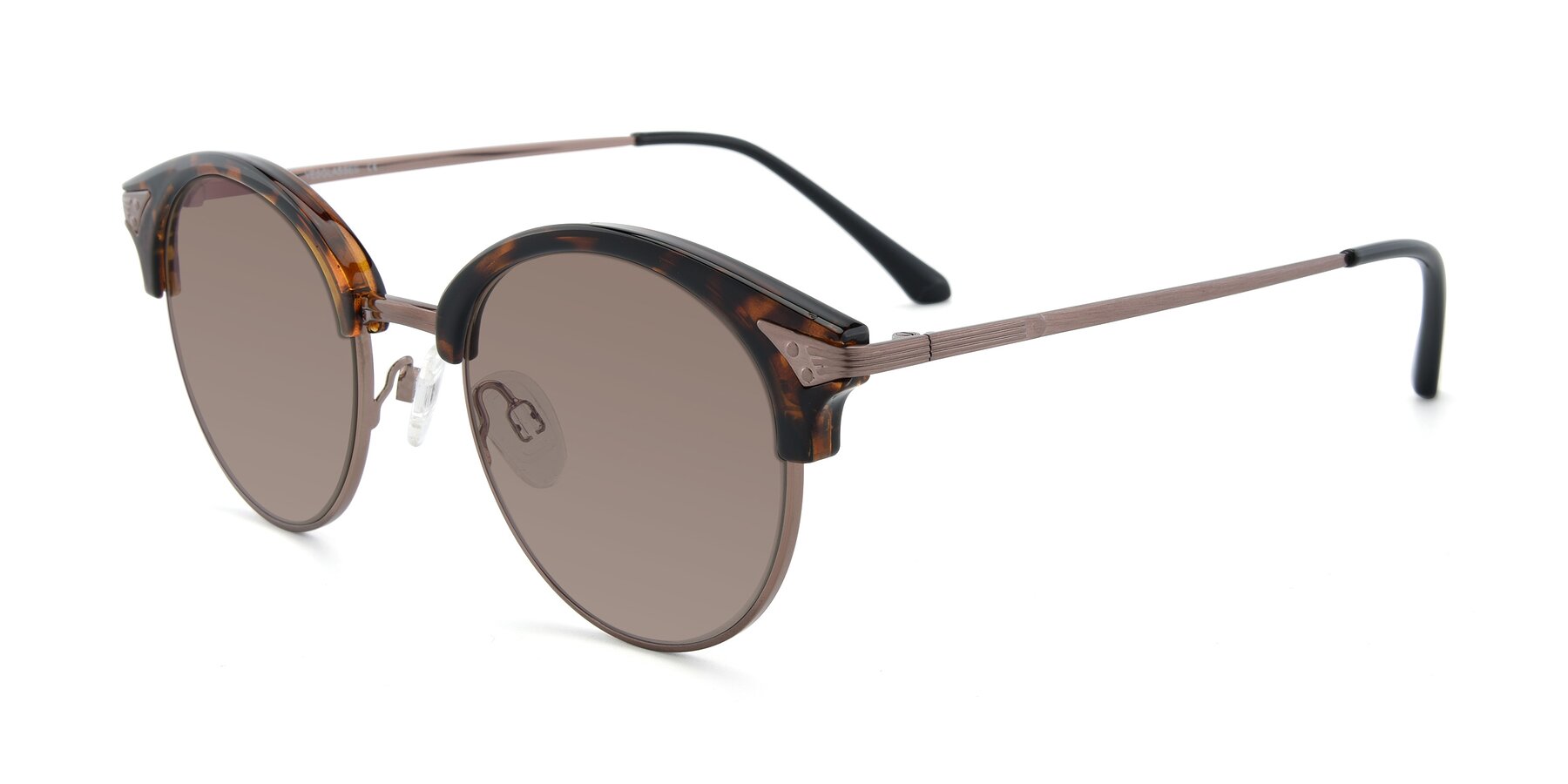 Angle of Hermione in Tortoise-Brown with Medium Brown Tinted Lenses