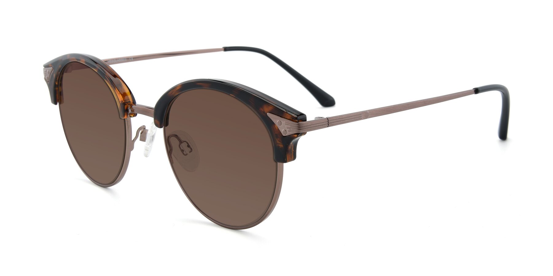 Angle of Hermione in Tortoise-Brown with Brown Tinted Lenses
