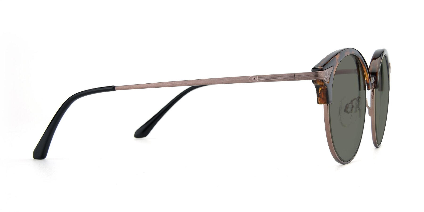 Side of Hermione in Tortoise-Brown with Gray Polarized Lenses