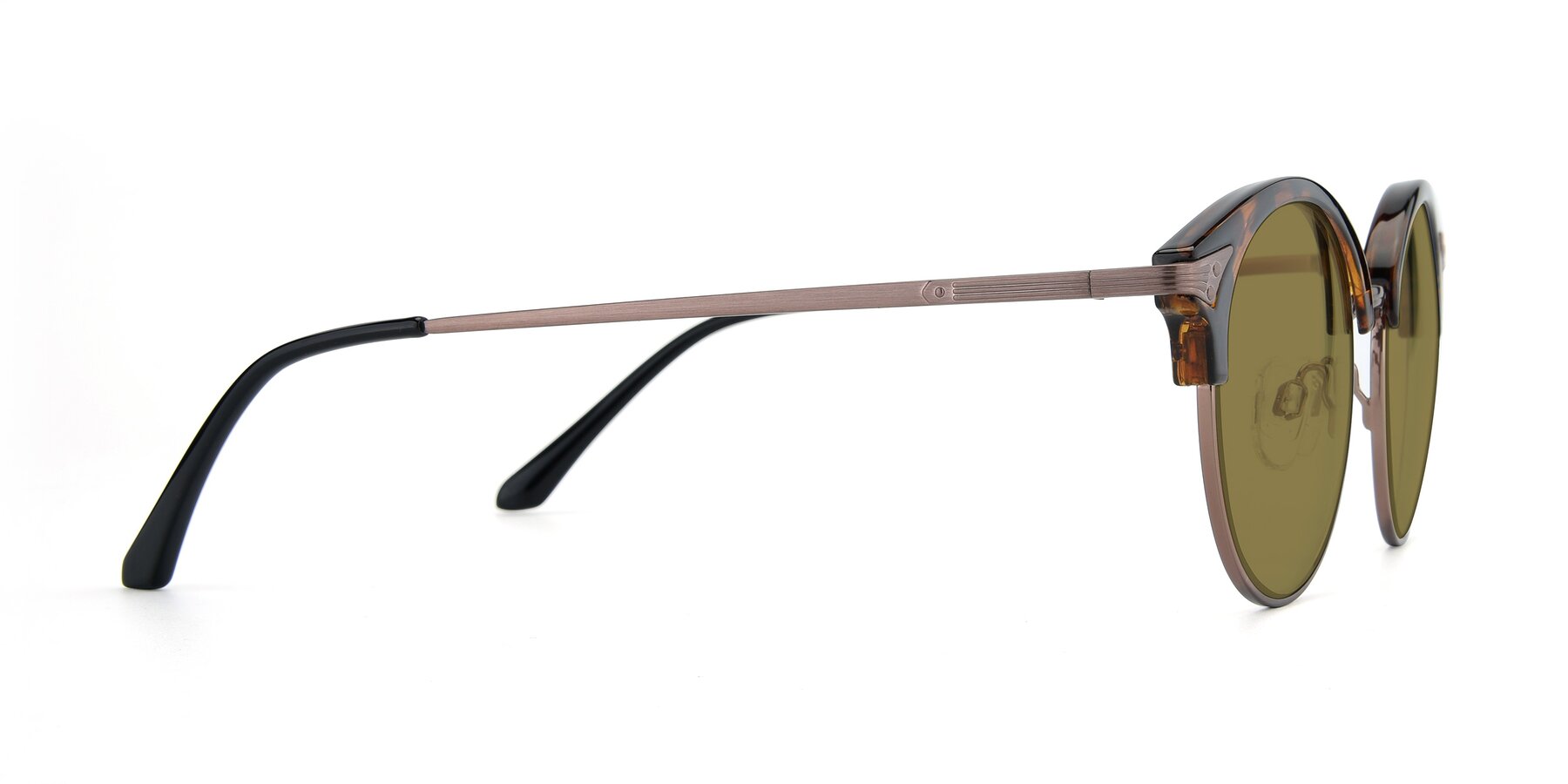 Side of Hermione in Tortoise-Brown with Brown Polarized Lenses