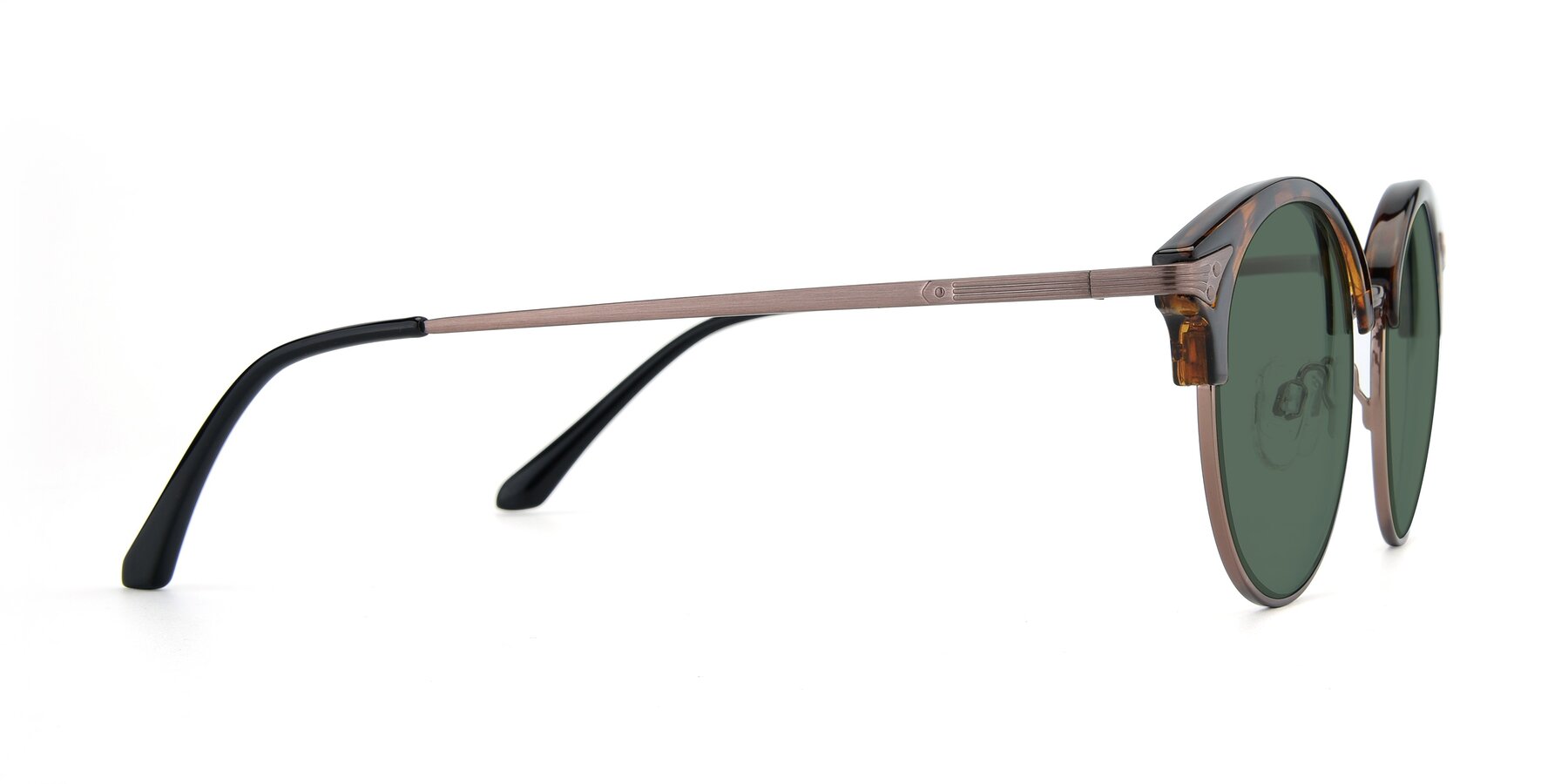 Side of Hermione in Tortoise-Brown with Green Polarized Lenses