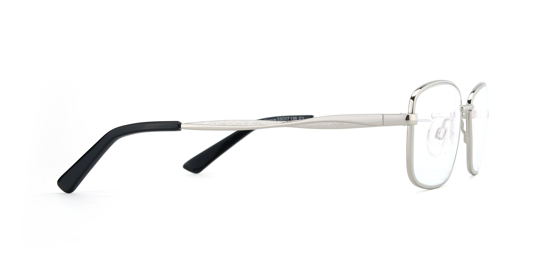 Side of Brilliance in Silver with Clear Eyeglass Lenses