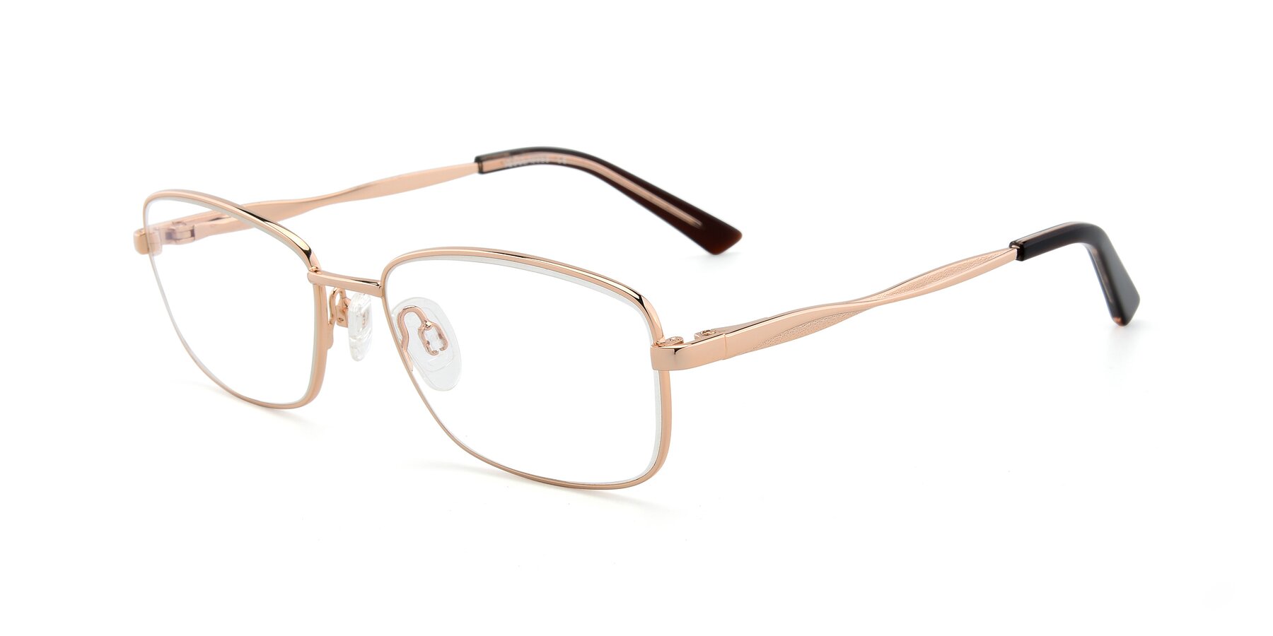 Angle of Brilliance in Gold with Clear Reading Eyeglass Lenses