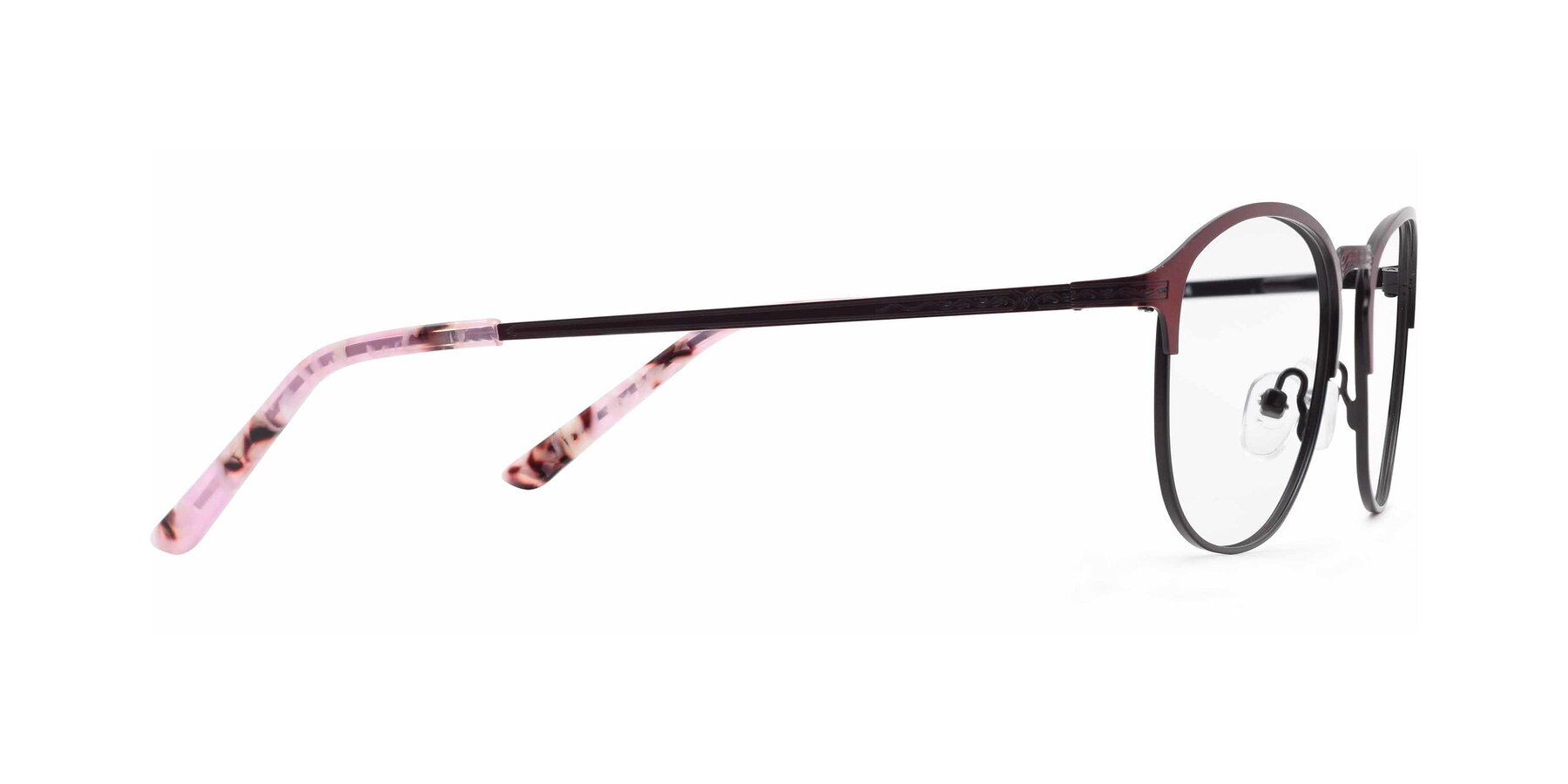 Side of 9008 in Wine-Black with Clear Blue Light Blocking Lenses
