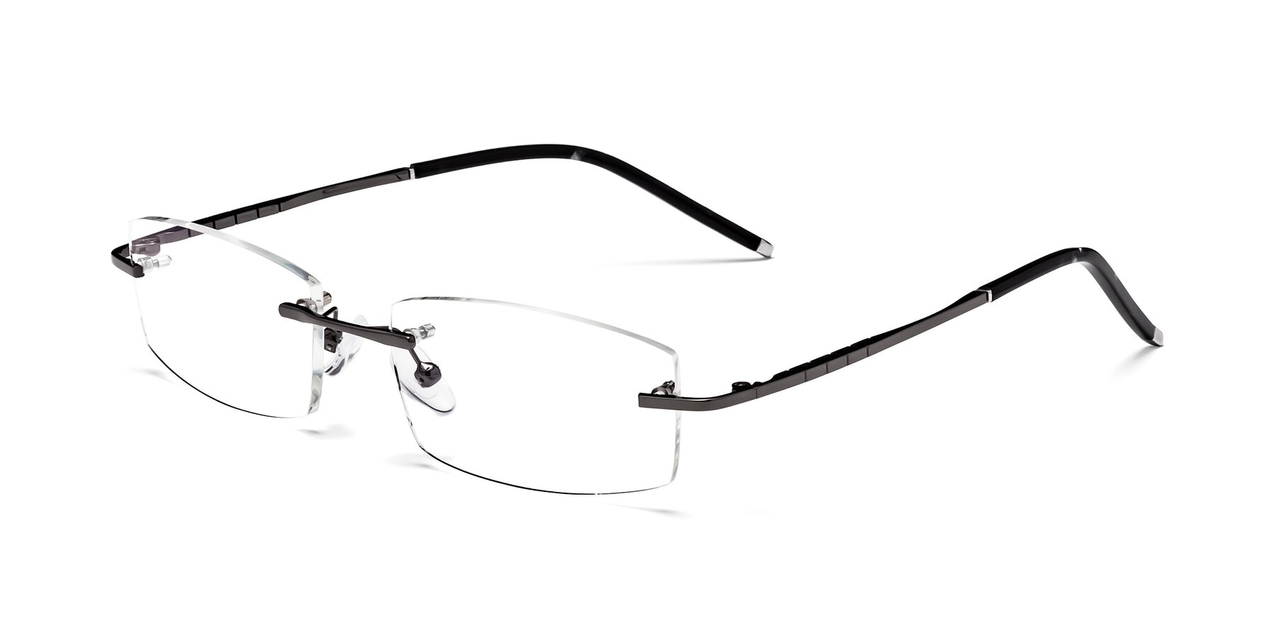 Angle of 58076 in Gunmetal with Clear Eyeglass Lenses
