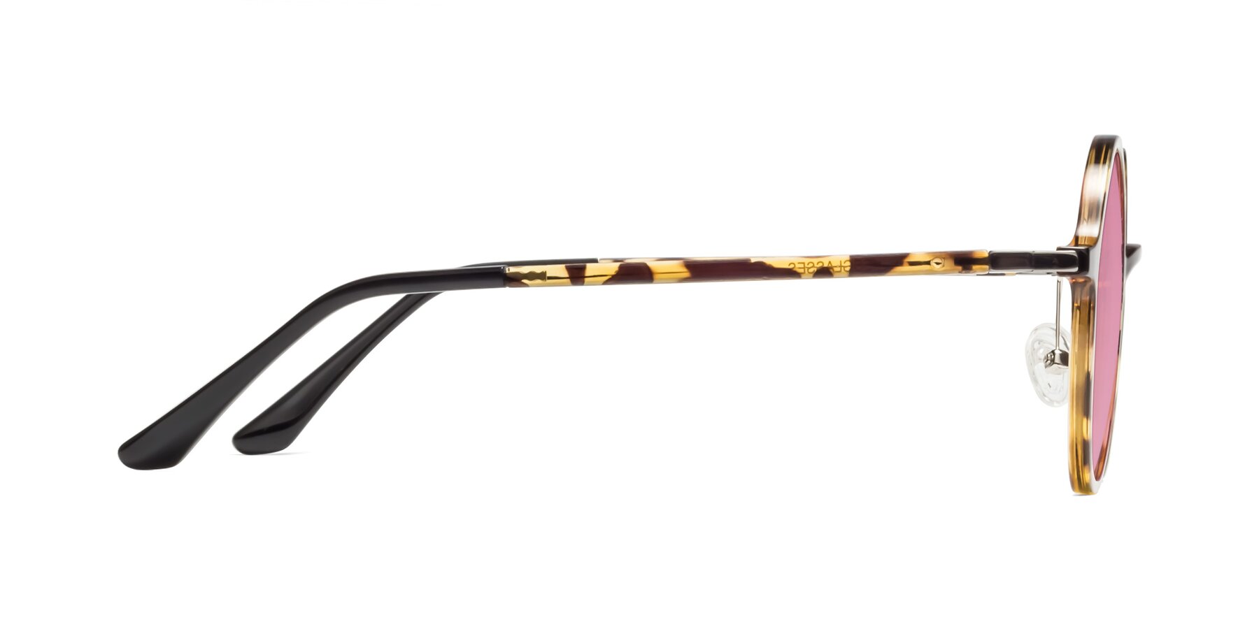 Side of Lemon in Tortoise with Medium Wine Tinted Lenses