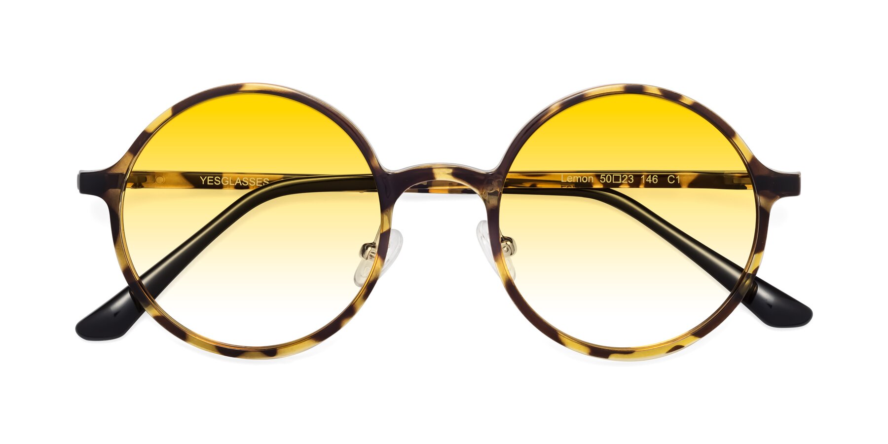 Folded Front of Lemon in Tortoise with Yellow Gradient Lenses