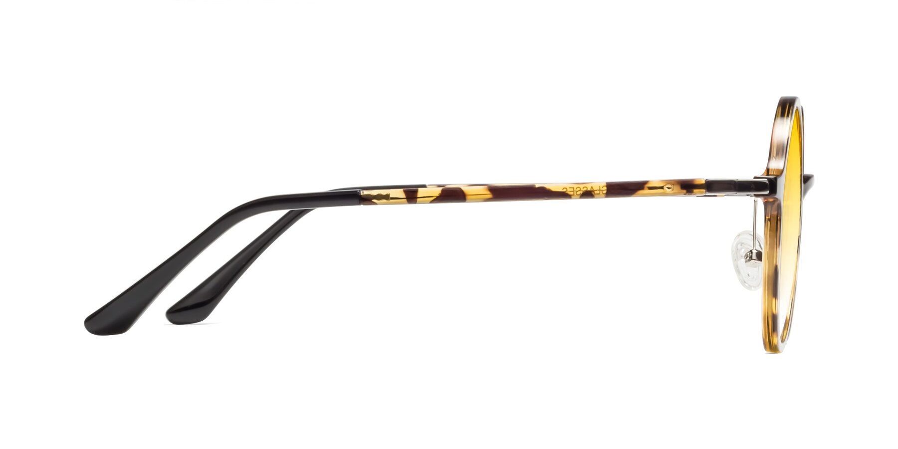 Side of Lemon in Tortoise with Yellow Gradient Lenses