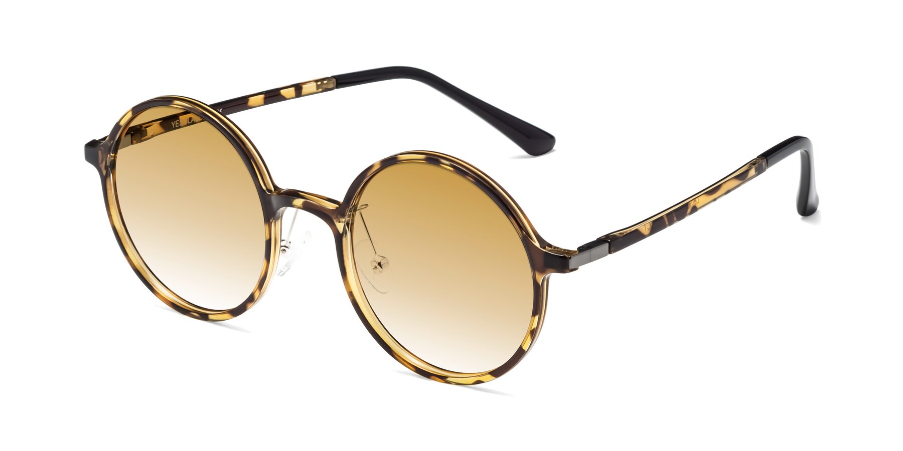 Angle of Lemon in Tortoise with Champagne Gradient Lenses
