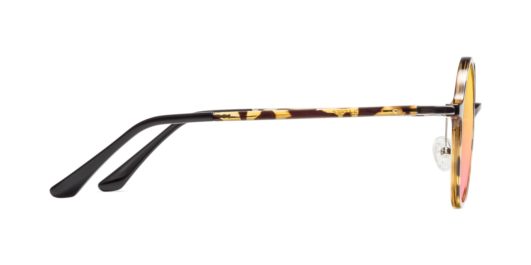 Side of Lemon in Tortoise with Yellow / Pink Gradient Lenses