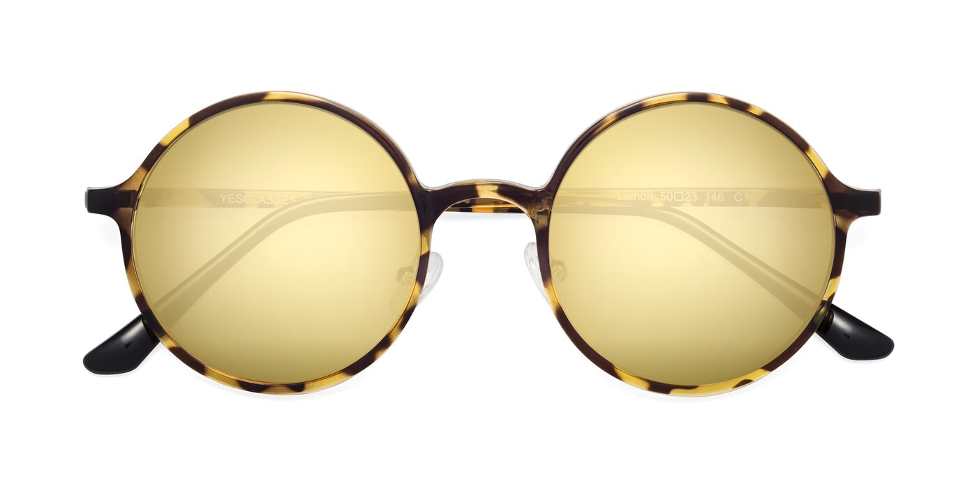Lemon - Tortoise Flash Mirrored Sunglasses