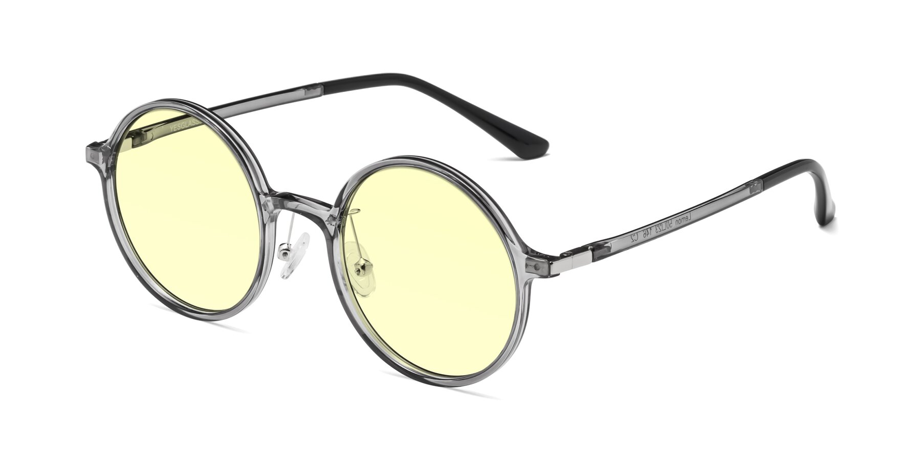 Angle of Lemon in Transparent Gray with Light Yellow Tinted Lenses
