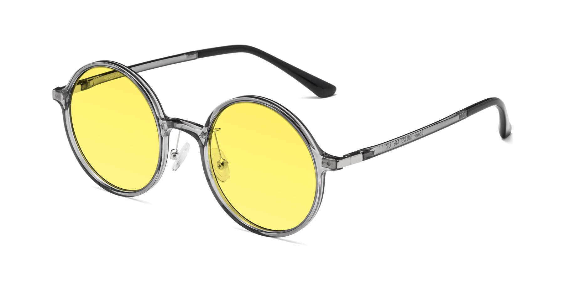 Angle of Lemon in Transparent Gray with Medium Yellow Tinted Lenses