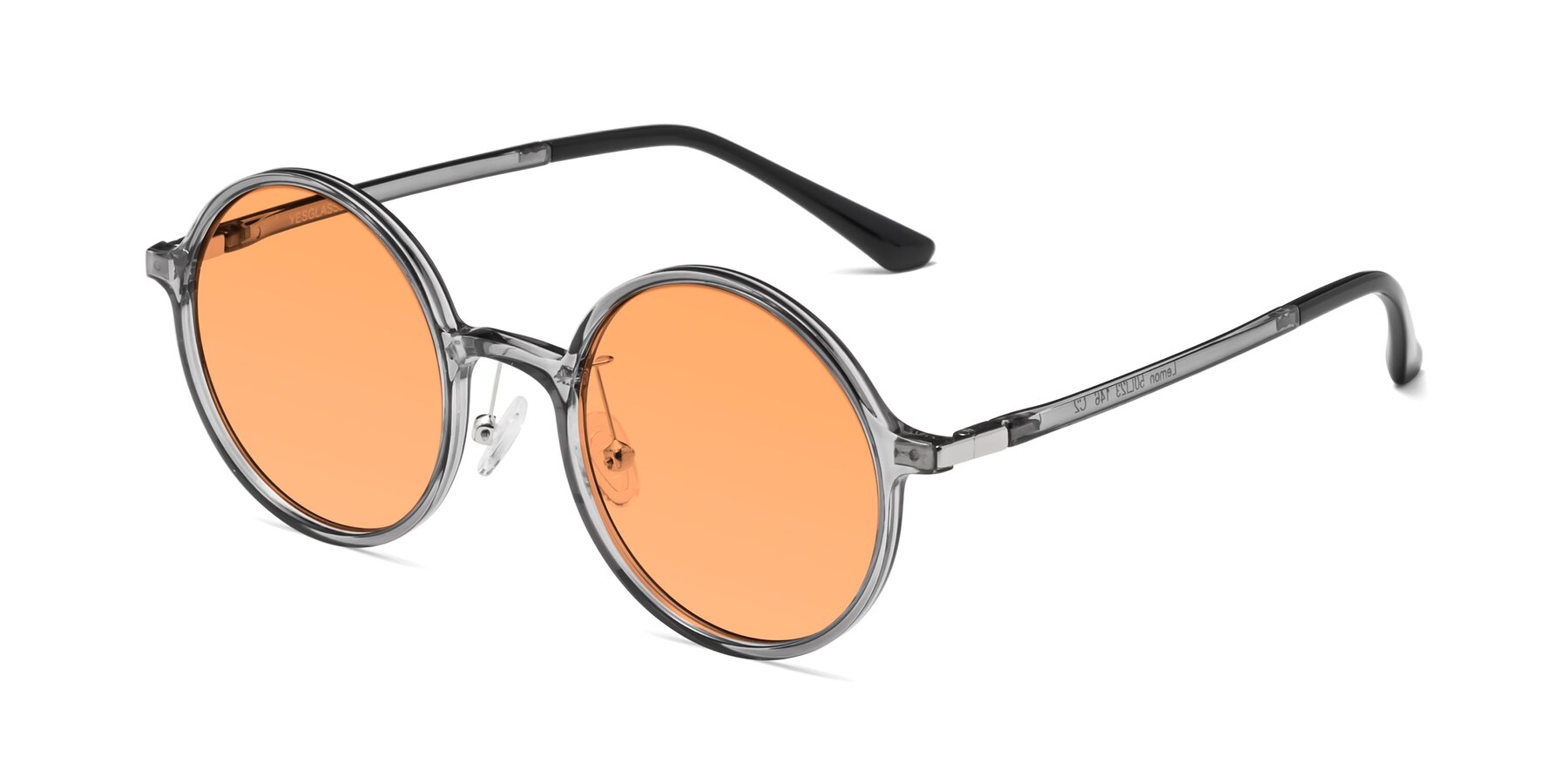 Angle of Lemon in Transparent Gray with Medium Orange Tinted Lenses
