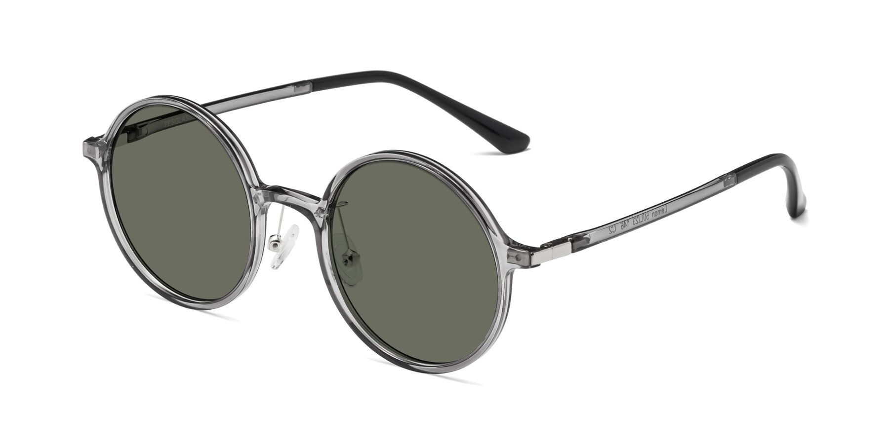 Angle of Lemon in Transparent Gray with Gray Polarized Lenses