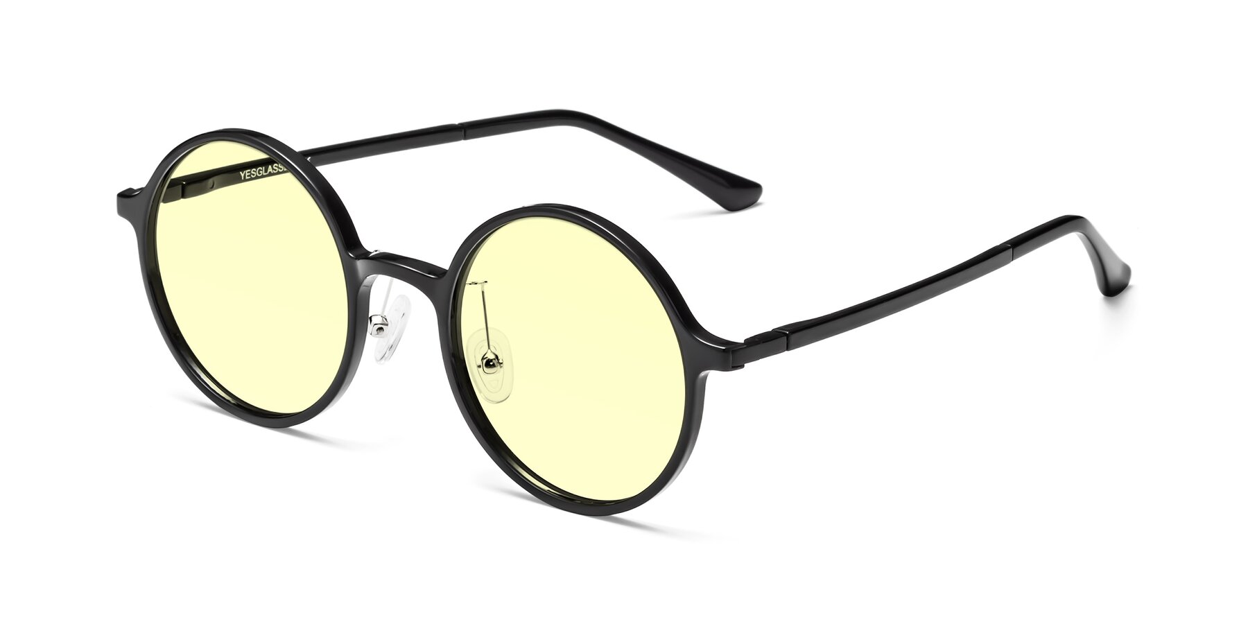 Angle of Lemon in Black with Light Yellow Tinted Lenses