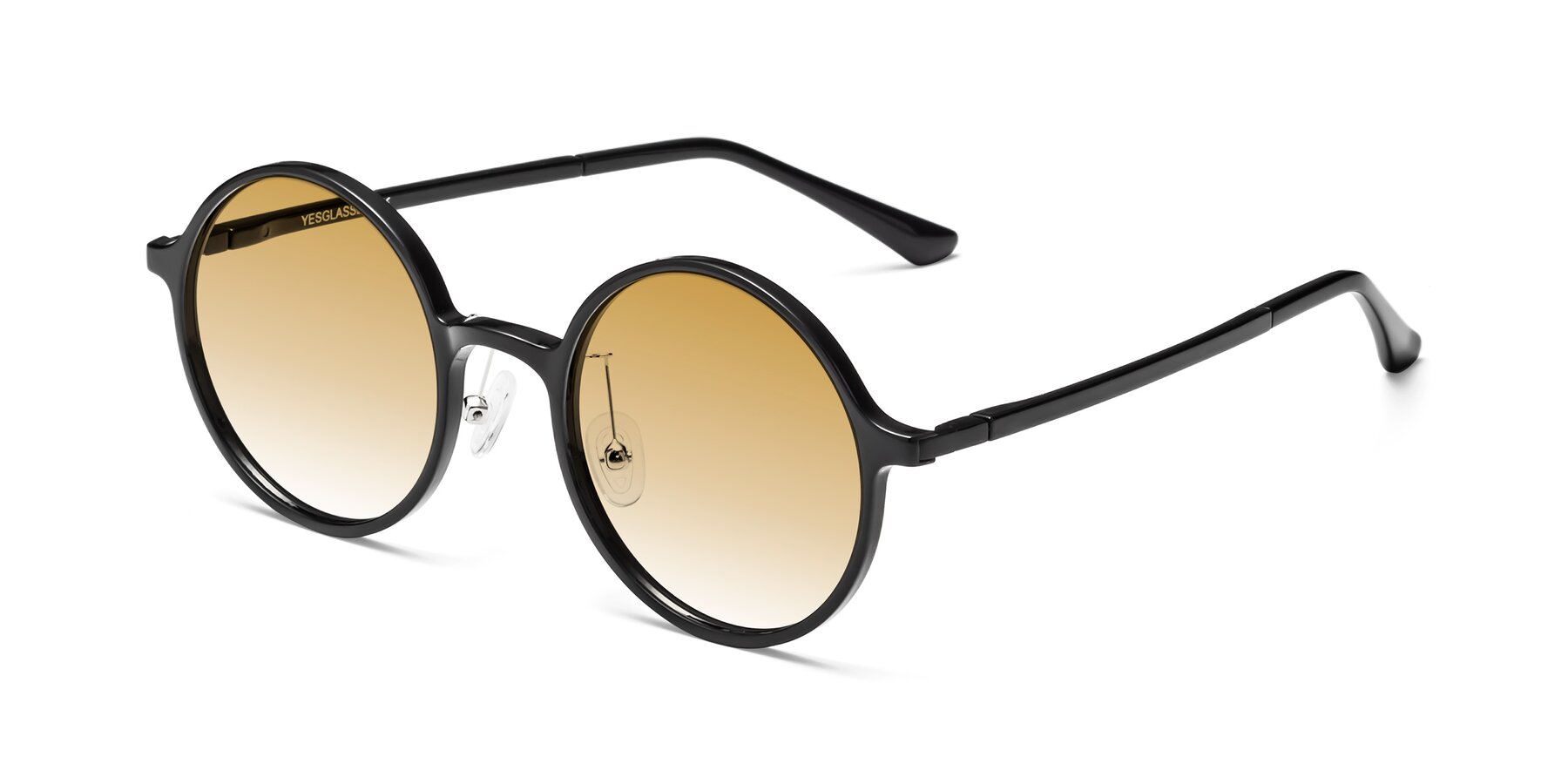 Angle of Lemon in Black with Champagne Gradient Lenses