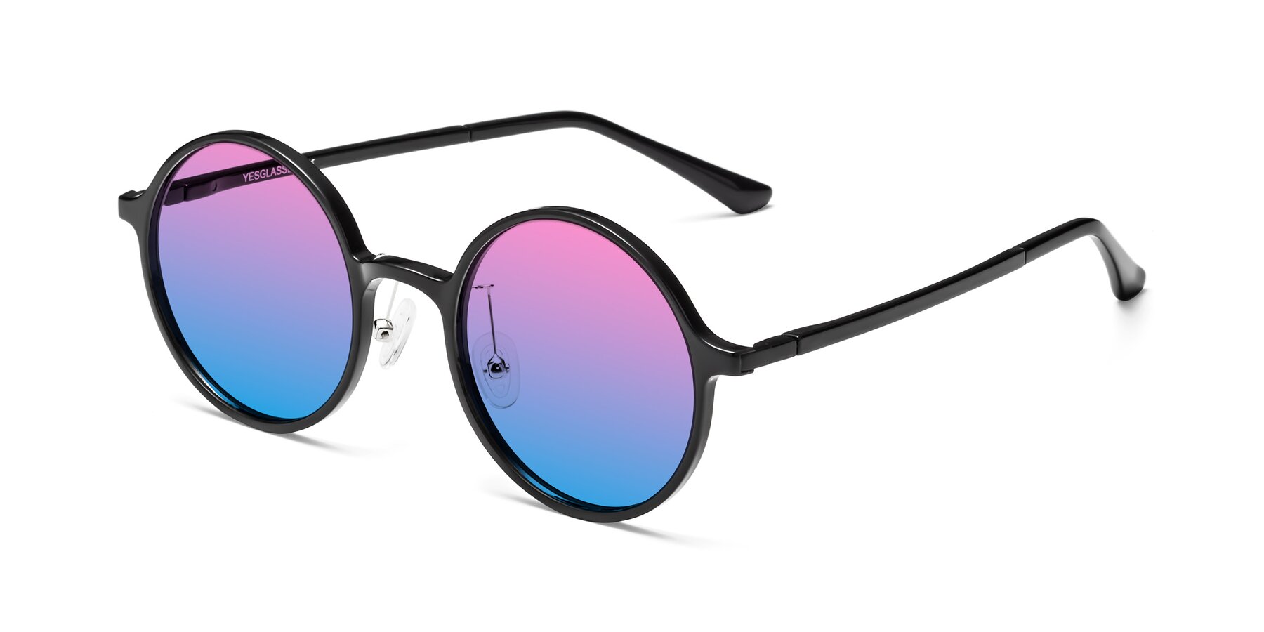 Angle of Lemon in Black with Pink / Blue Gradient Lenses