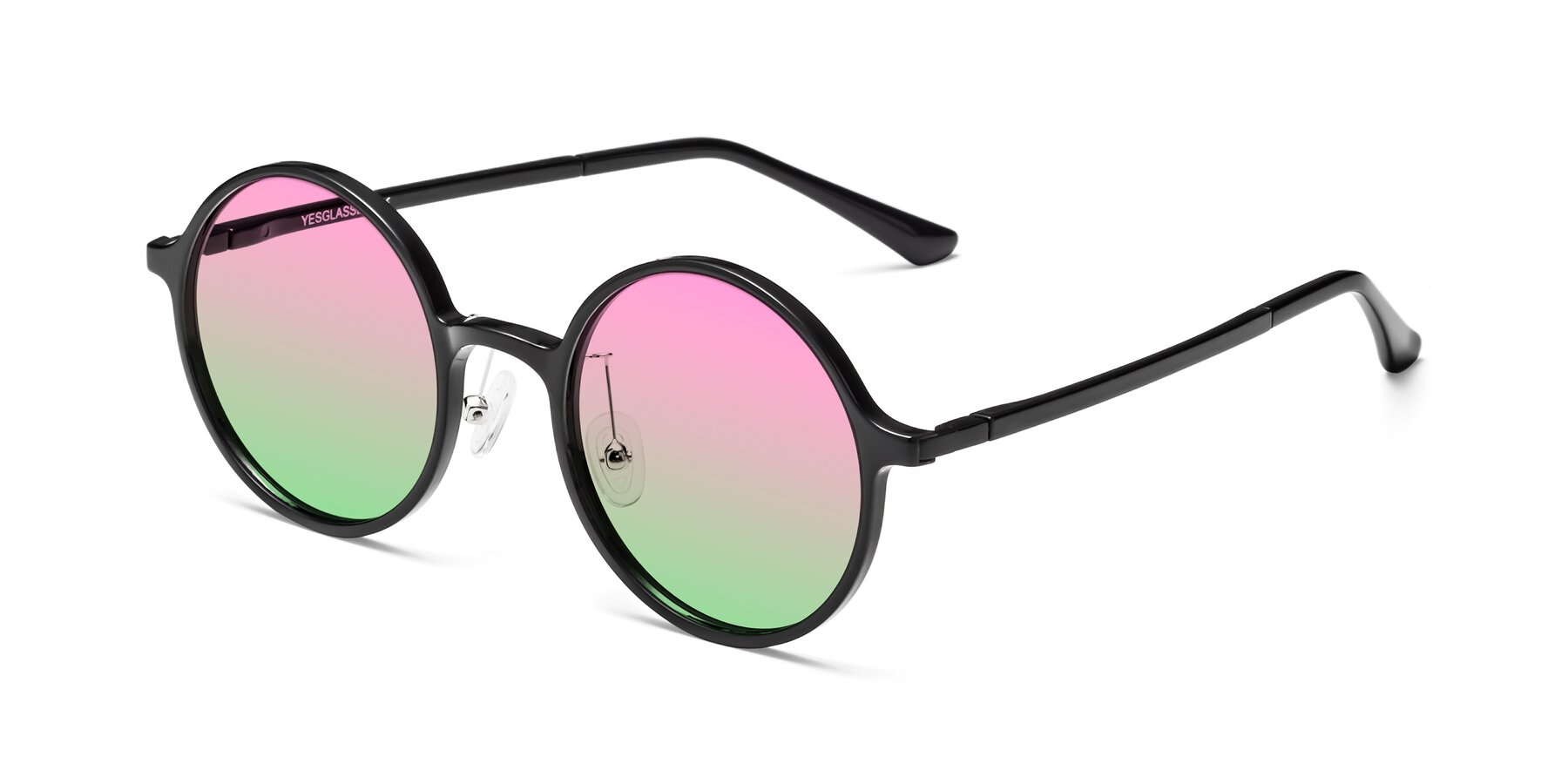 Angle of Lemon in Black with Pink / Green Gradient Lenses