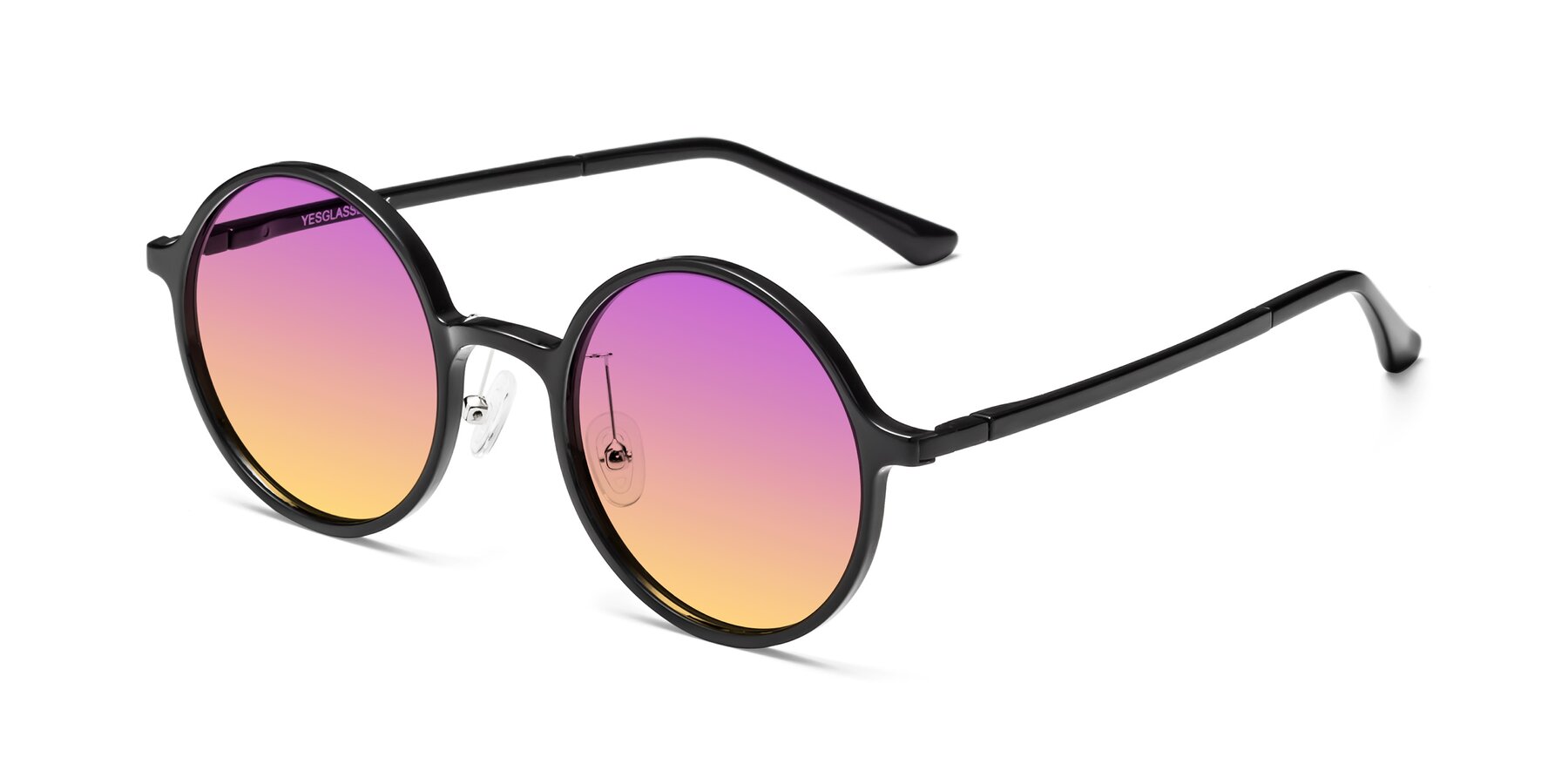 Angle of Lemon in Black with Purple / Yellow Gradient Lenses